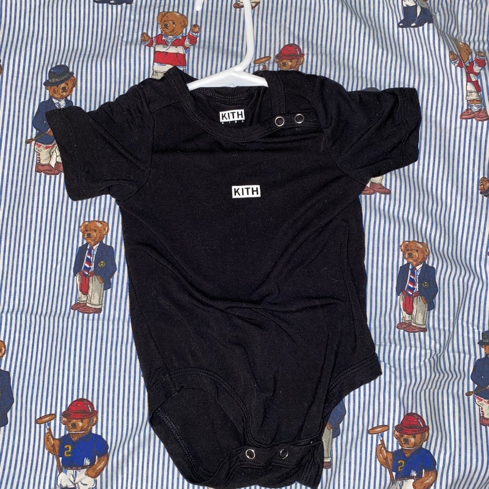 Kith Classic Black Kids Bodysuit Onesie